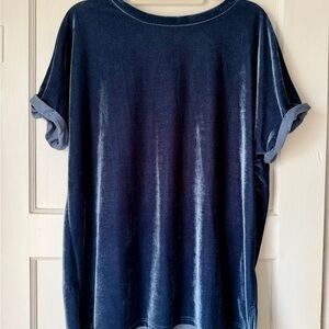 Wishlist Crushed Velvet Blue Women's Tunic or Mini Dress